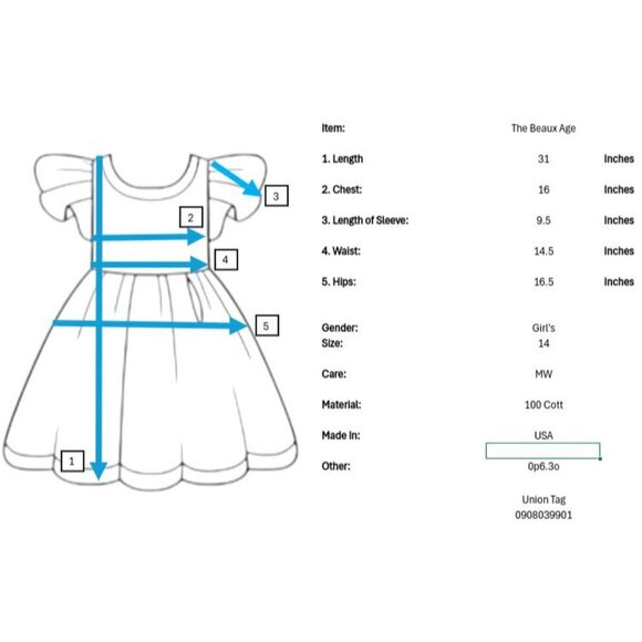 Vintage The Beaux Age Dress Girls 14 Fall Paisley Union Made 90s Floral Prairie - Picture 11 of 11